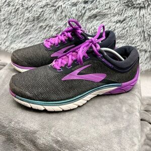 Brooks Sneakers Pure Cadence 7 Womens 8 Purple Black Running Lightweight Trainer